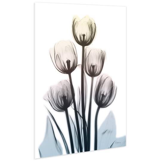 Empire Art Direct 32" x 48" Springing Tulips Frameless Free Floating Printed Tempered Glass Wall Art